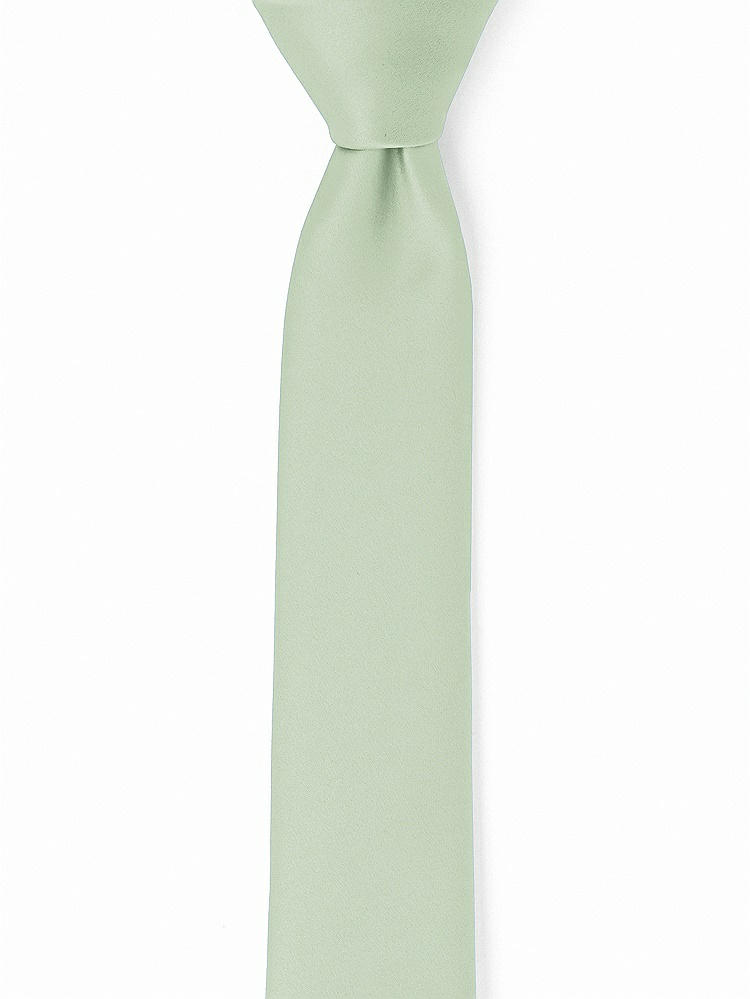 Front View - Celadon Matte Satin Narrow Ties by After Six