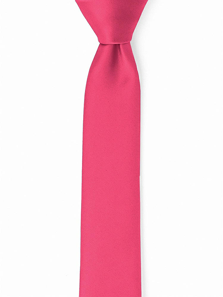 Front View - Pantone Honeysuckle Matte Satin Narrow Ties by After Six