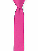 Front View Thumbnail - Fuchsia Matte Satin Narrow Ties by After Six