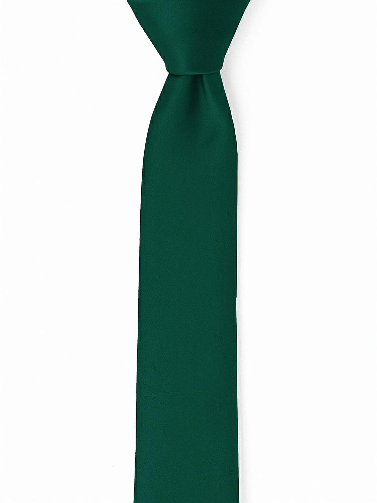 Front View - Hunter Green Matte Satin Narrow Ties by After Six