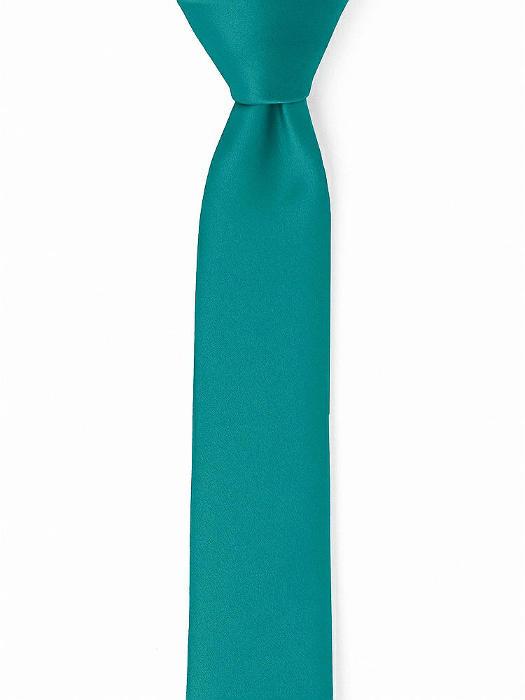 Front View - Jade Matte Satin Narrow Ties by After Six