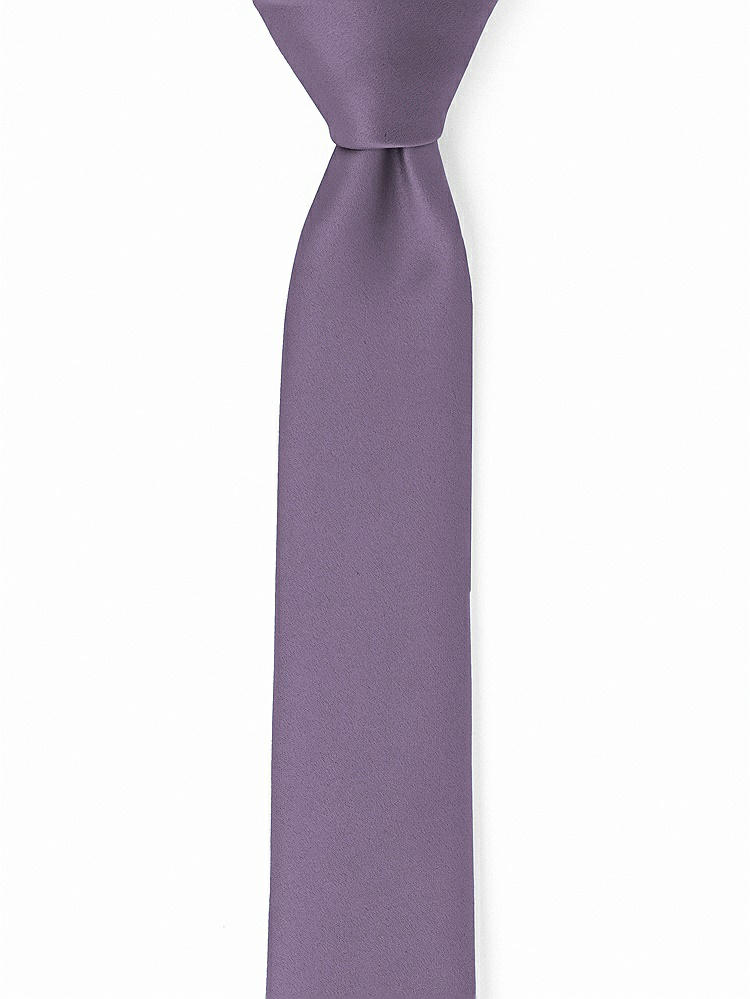 Front View - Lavender Matte Satin Narrow Ties by After Six