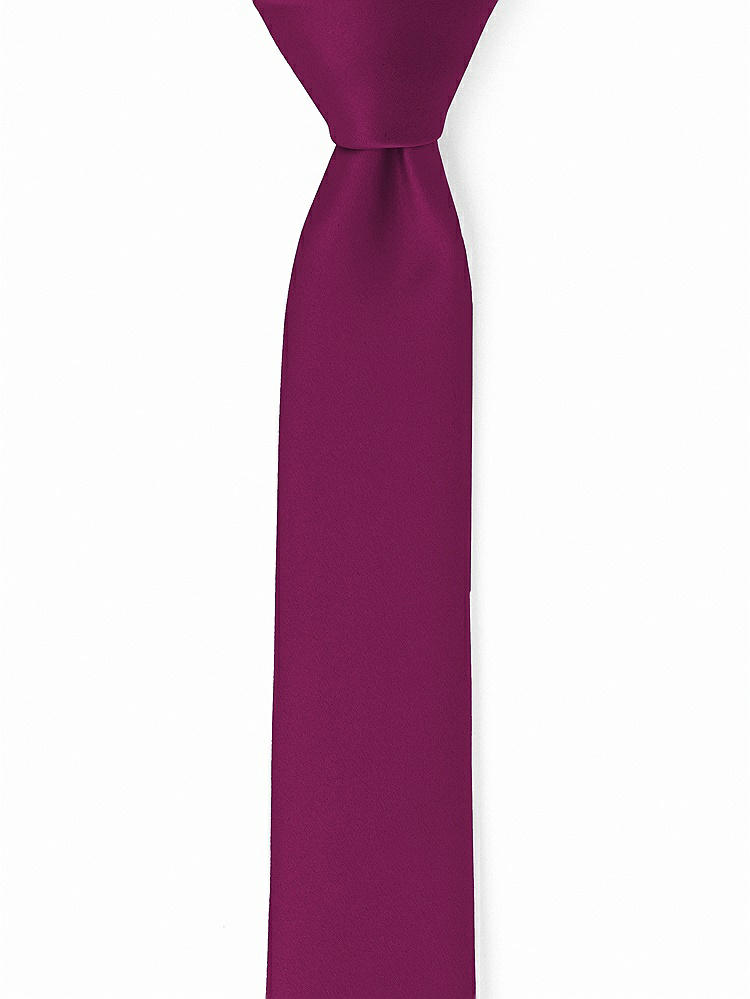 Front View - Merlot Matte Satin Narrow Ties by After Six