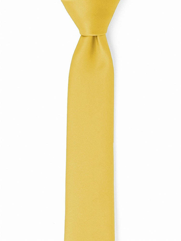 Front View - Marigold Matte Satin Narrow Ties by After Six