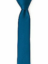Front View Thumbnail - Ocean Blue Matte Satin Narrow Ties by After Six