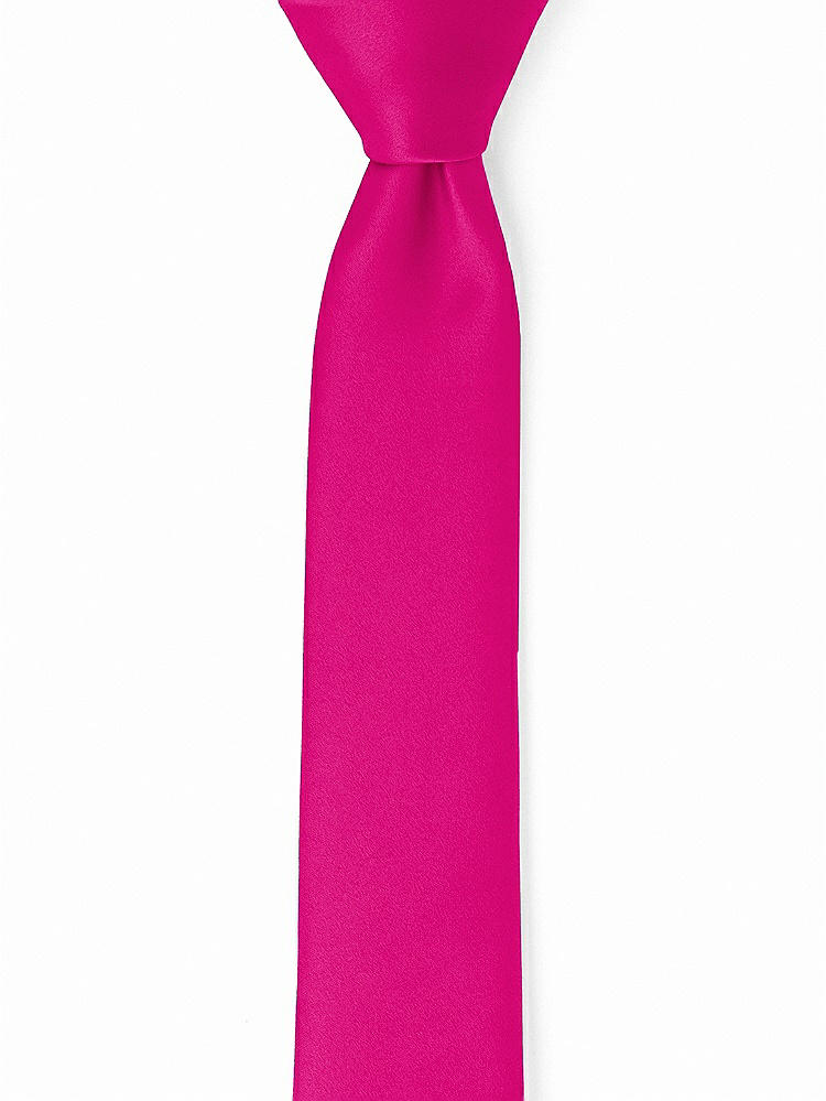 Front View - Think Pink Matte Satin Narrow Ties by After Six