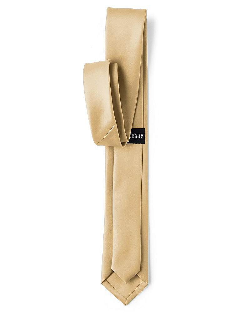 Back View - Venetian Gold Matte Satin Narrow Ties by After Six