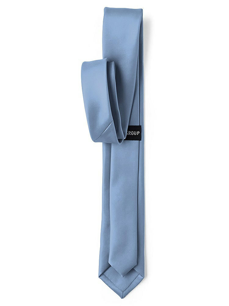 Back View - Windsor Blue Matte Satin Narrow Ties by After Six