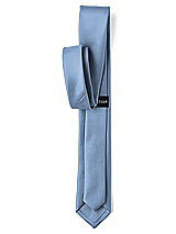 Rear View Thumbnail - Windsor Blue Matte Satin Narrow Ties by After Six