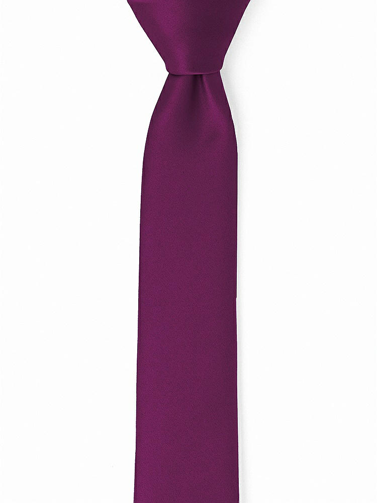 Front View - Wild Berry Matte Satin Narrow Ties by After Six
