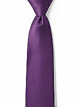 Front View Thumbnail - African Violet Matte Satin Boy's 14" Zip Necktie by After Six