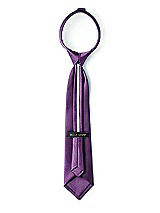 Rear View Thumbnail - African Violet Matte Satin Boy's 14" Zip Necktie by After Six