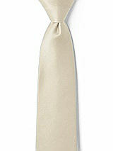Front View Thumbnail - Champagne Matte Satin Boy's 14" Zip Necktie by After Six