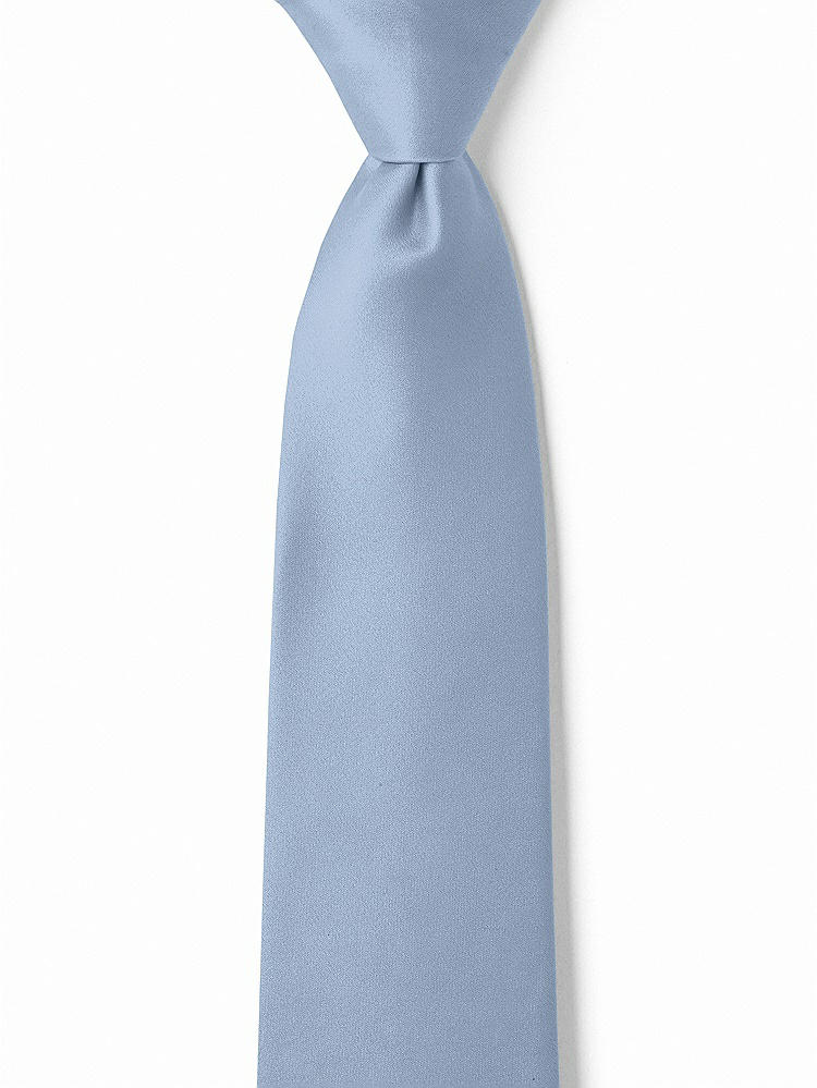 Front View - Cloudy Matte Satin Boy's 14" Zip Necktie by After Six