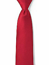 Front View Thumbnail - Flame Matte Satin Boy's 14" Zip Necktie by After Six