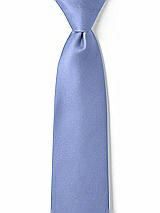 Front View Thumbnail - Periwinkle - PANTONE Serenity Matte Satin Boy's 14" Zip Necktie by After Six