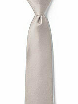 Front View Thumbnail - Taupe Matte Satin Boy's 14" Zip Necktie by After Six