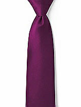 Front View Thumbnail - Wild Berry Matte Satin Boy's 14" Zip Necktie by After Six