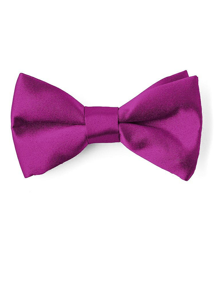 Front View - Persian Plum Matte Satin Boy's Clip Bow Tie by After Six