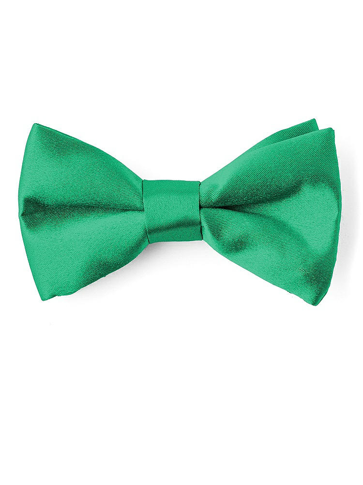 Front View - Pantone Emerald Matte Satin Boy's Clip Bow Tie by After Six