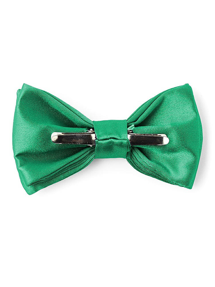 Back View - Pantone Emerald Matte Satin Boy's Clip Bow Tie by After Six