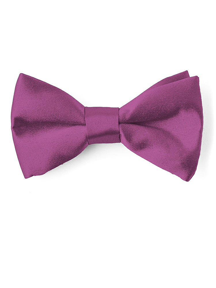 Front View - Radiant Orchid Matte Satin Boy's Clip Bow Tie by After Six
