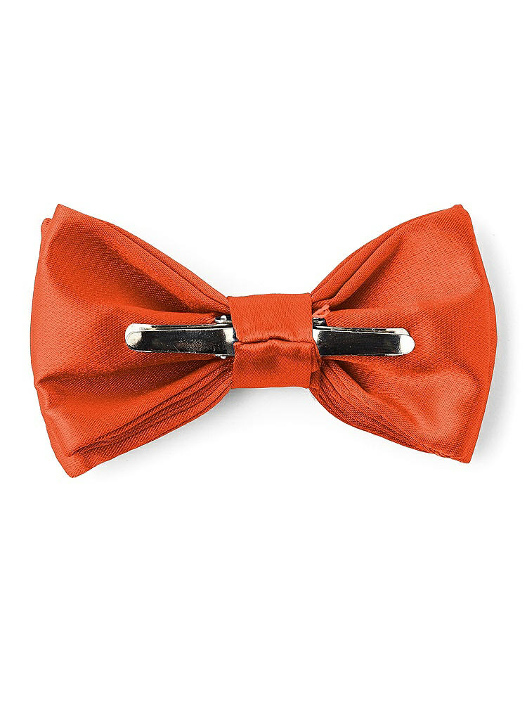 Back View - Tangerine Tango Matte Satin Boy's Clip Bow Tie by After Six