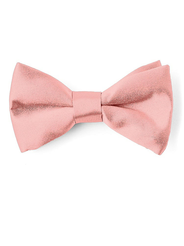 Front View - Apricot Matte Satin Boy's Clip Bow Tie by After Six
