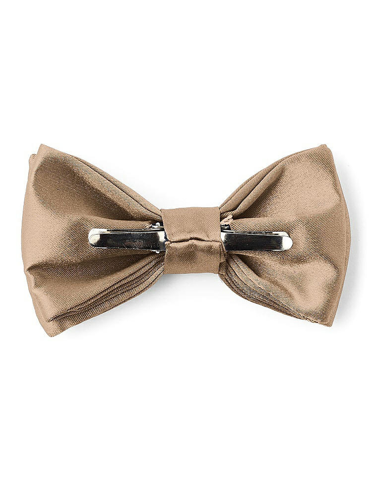 Back View - Cappuccino Matte Satin Boy's Clip Bow Tie by After Six