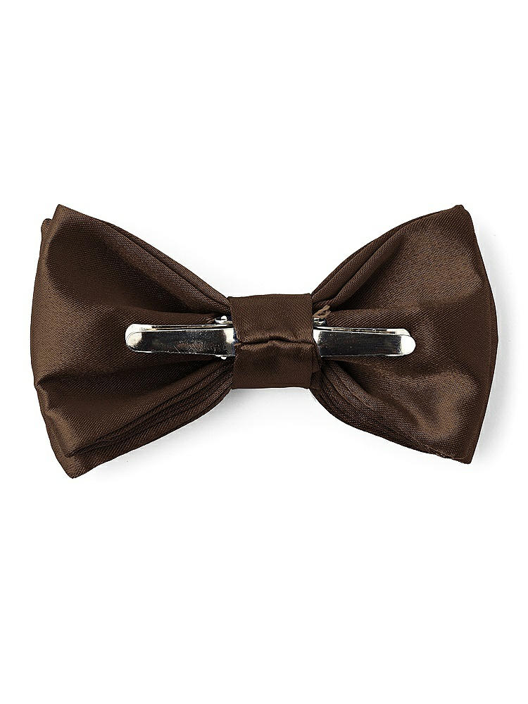 Back View - Espresso Matte Satin Boy's Clip Bow Tie by After Six