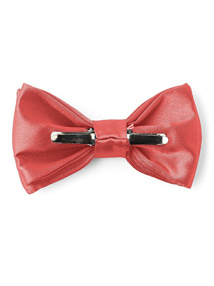 Back View - Perfect Coral Matte Satin Boy's Clip Bow Tie by After Six