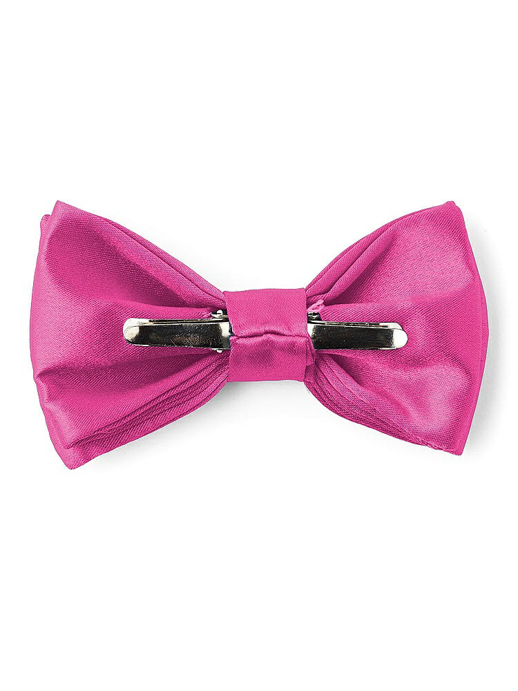 Back View - Fuchsia Matte Satin Boy's Clip Bow Tie by After Six