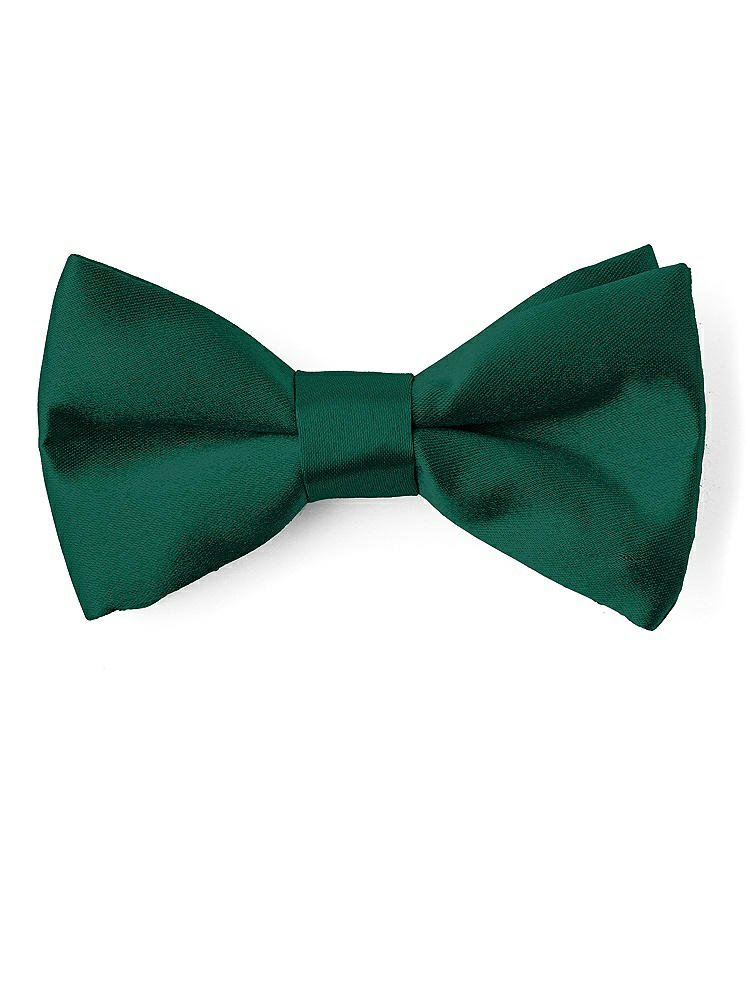 Front View - Hunter Green Matte Satin Boy's Clip Bow Tie by After Six