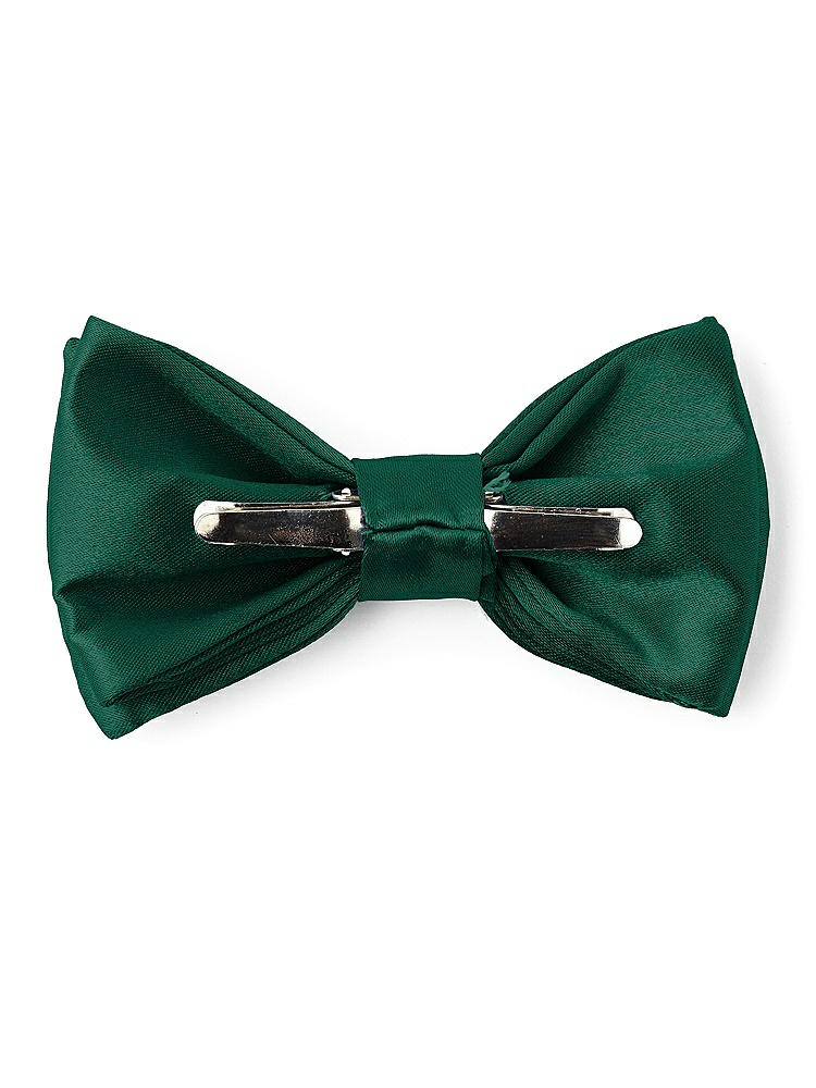 Back View - Hunter Green Matte Satin Boy's Clip Bow Tie by After Six