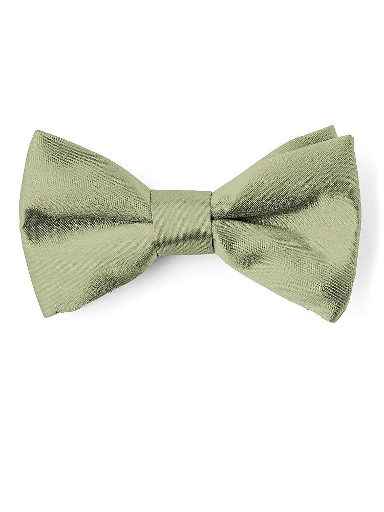 Front View - Kiwi Matte Satin Boy's Clip Bow Tie by After Six