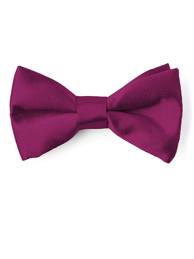 Front View - Merlot Matte Satin Boy's Clip Bow Tie by After Six