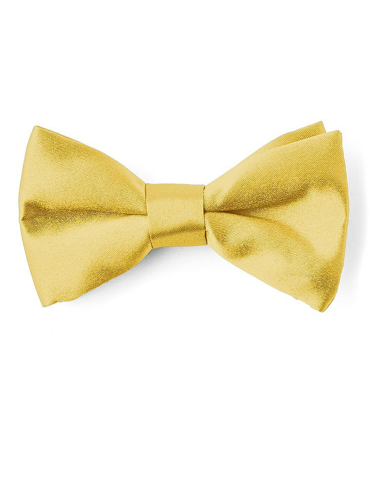 Front View - Marigold Matte Satin Boy's Clip Bow Tie by After Six