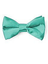 Front View Thumbnail - Pantone Turquoise Matte Satin Boy's Clip Bow Tie by After Six