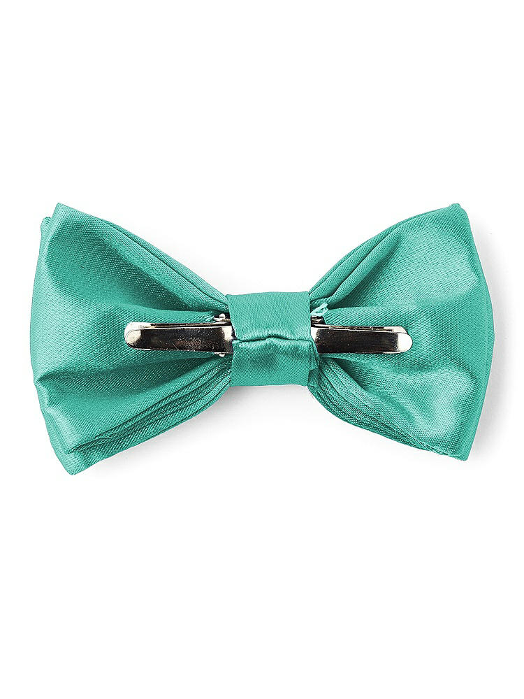 Back View - Pantone Turquoise Matte Satin Boy's Clip Bow Tie by After Six