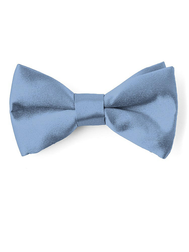 Front View - Windsor Blue Matte Satin Boy's Clip Bow Tie by After Six