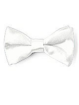 Front View Thumbnail - White Matte Satin Boy's Clip Bow Tie by After Six