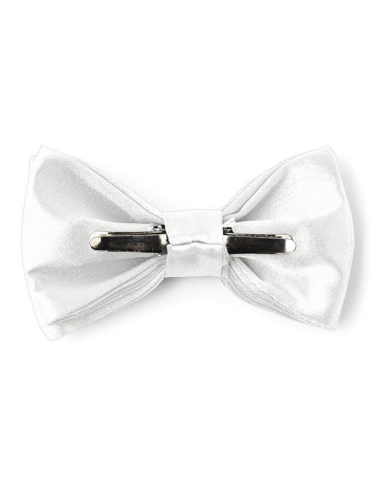 Back View - White Matte Satin Boy's Clip Bow Tie by After Six