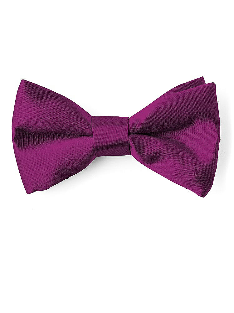 Front View - Wild Berry Matte Satin Boy's Clip Bow Tie by After Six
