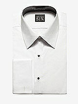 Front View Thumbnail - White Plain Front Tuxedo Shirt - The Will by After Six