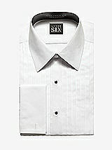 Front View Thumbnail - White Pleated Front Tuxedo Shirt - The Oliver by After Six
