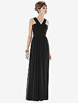 Front View Thumbnail - Black Maxi Chiffon Sleeveless Halter Dress