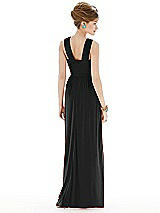 Rear View Thumbnail - Black Maxi Chiffon Sleeveless Halter Dress