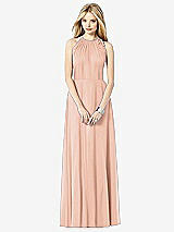 Front View Thumbnail - Pale Peach After Six Bridesmaid Dress 6704