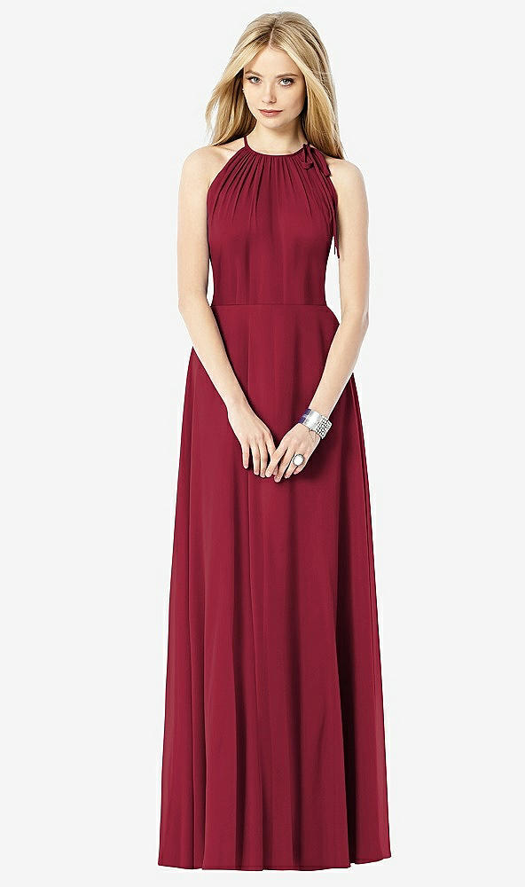 Front View - Burgundy After Six Bridesmaid Dress 6704