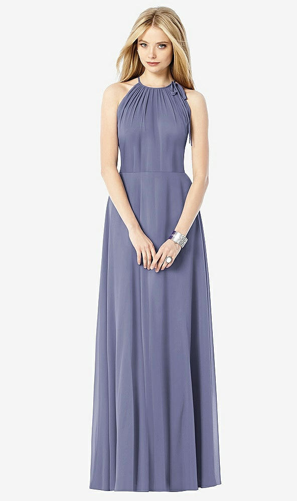 Front View - French Blue After Six Bridesmaid Dress 6704